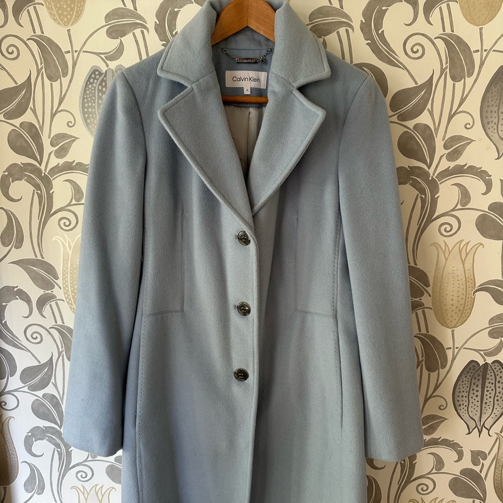 Calvin Klein Women's Light Blue Trench Coat